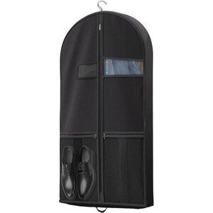 Travel Garment Bag with Zipper Pocket Suit Bag for Suits Dresses Coats